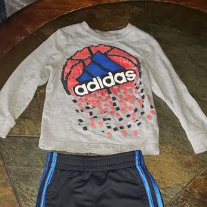 2t adidas boys long sleeved and pants outfit